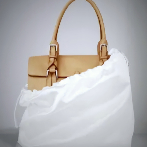 12 X 15.5 ACTUAL SIZE White Dust Bag with Fashion Art Logo VINYL COLOR MAY VARY - Picture 2 of 4